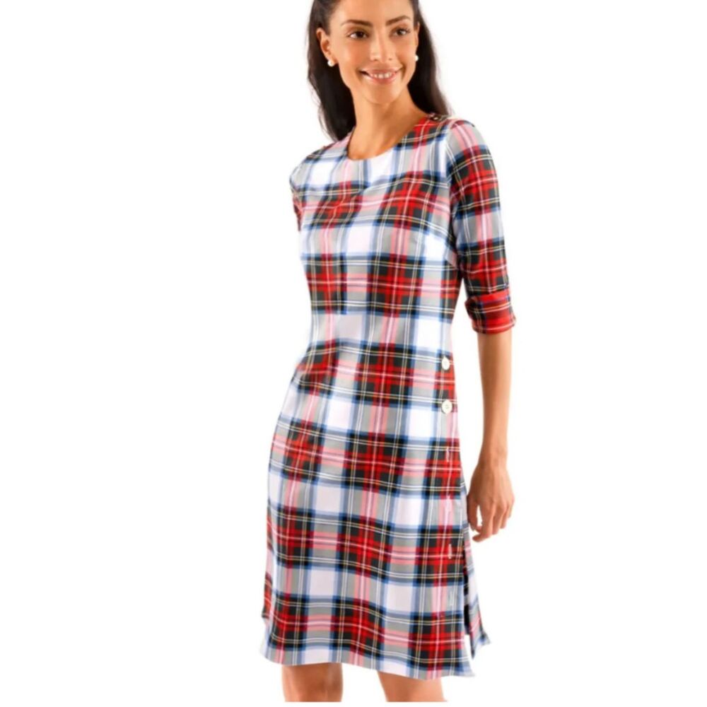 Gretchen Scott Dress In Duke Of York Plaid - XS